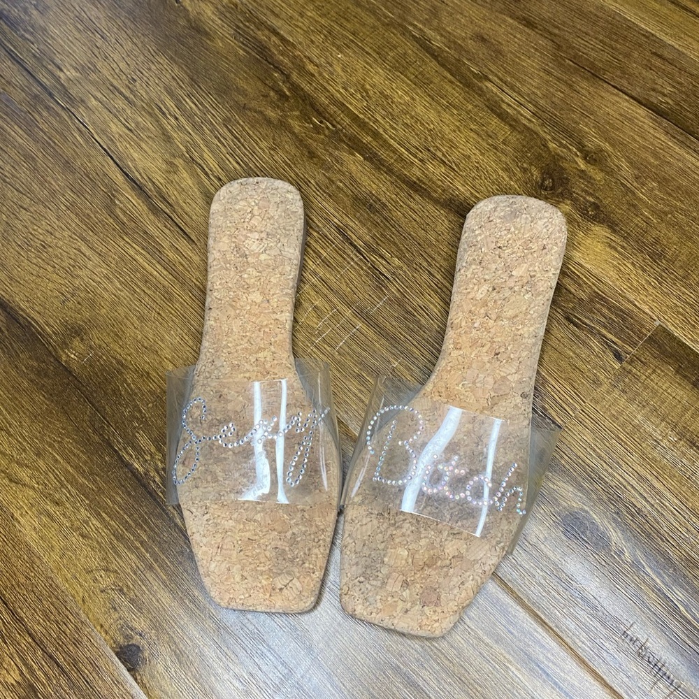 Sexy Bitch Clear Sandal Slides